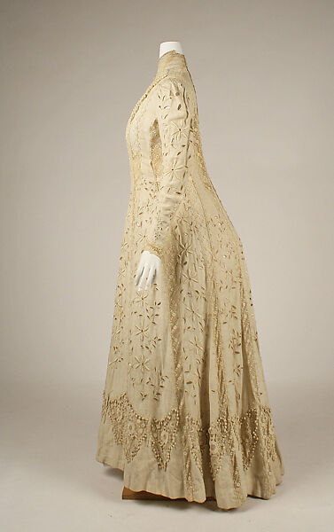 Ensemble, linen, silk, American or European