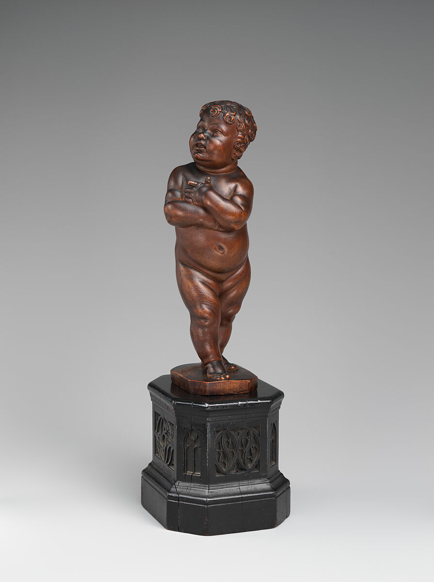 Girl, Leonhard Kern  German, Pearwood (Pyrus communis); pedestal: blackened wood, German, Schwabisch-Hall