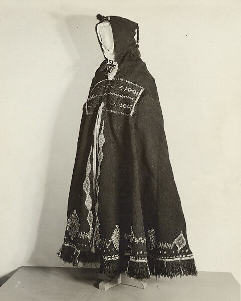 Akhnif / Burnus, Wool; woven and embroidered