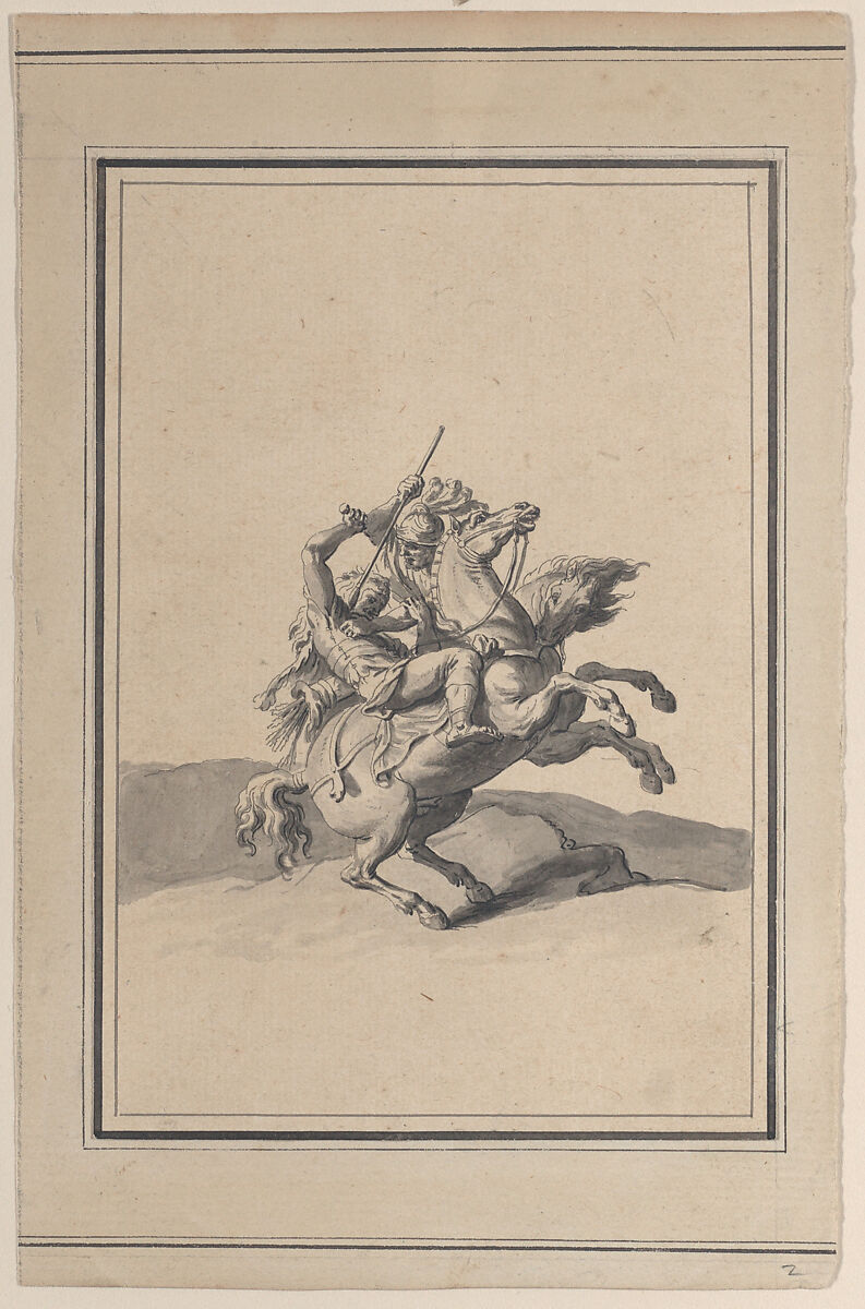 Vignette from the Battle of Milvian, Bernard Picart (French, Paris 1673–1733 Amsterdam), Pen and black ink, brush and gray wash 