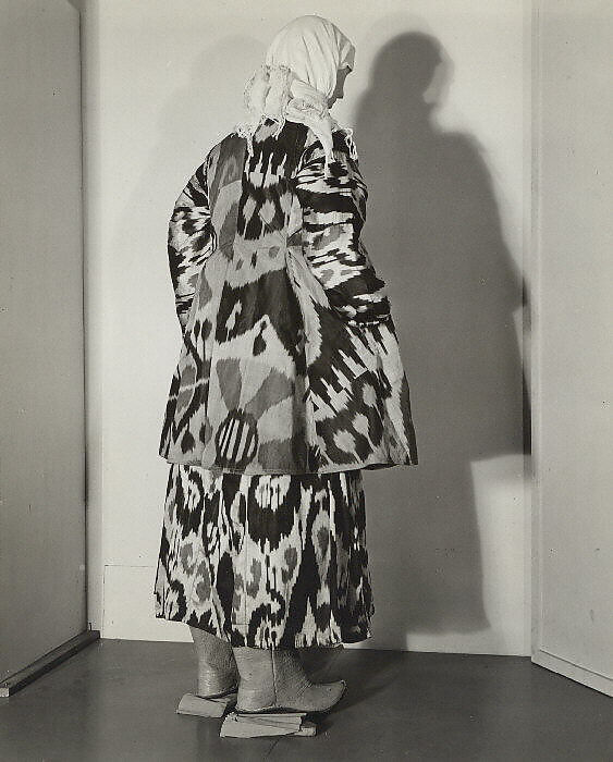 Ensemble, Silk, cotton; ikat woven