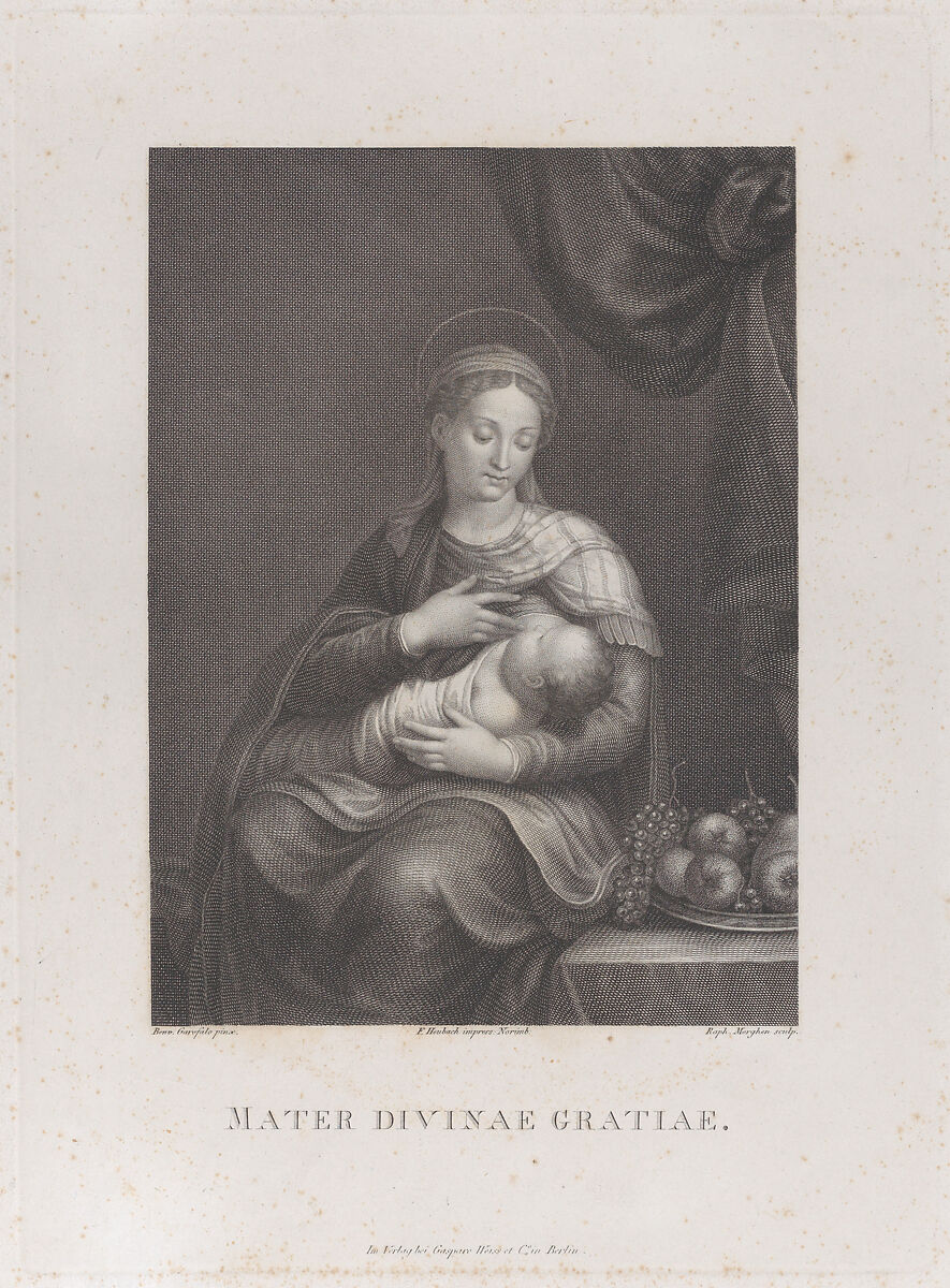 La Madonna del Latte, Raphael Morghen (Italian, Naples 1758–1833 Florence), Engraving; third state of three 