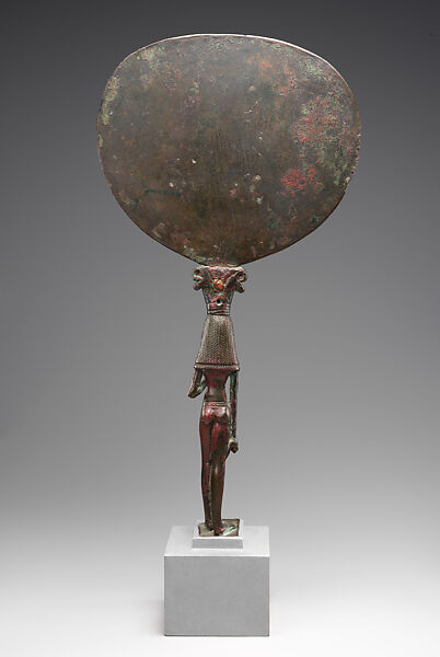 Caryatid Mirror Depicting a Young Girl, Leaded bronze