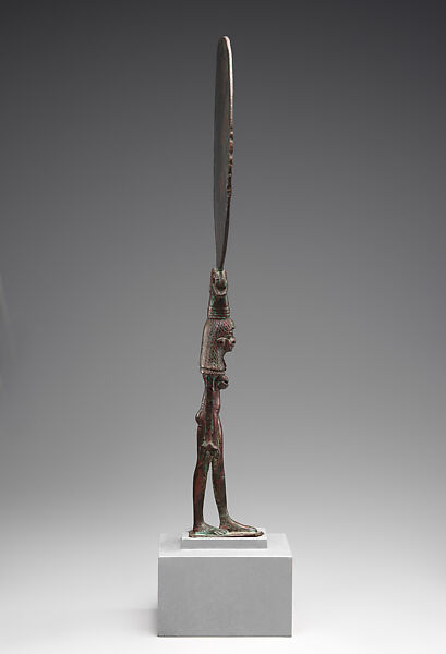 Caryatid Mirror Depicting a Young Girl, Leaded bronze