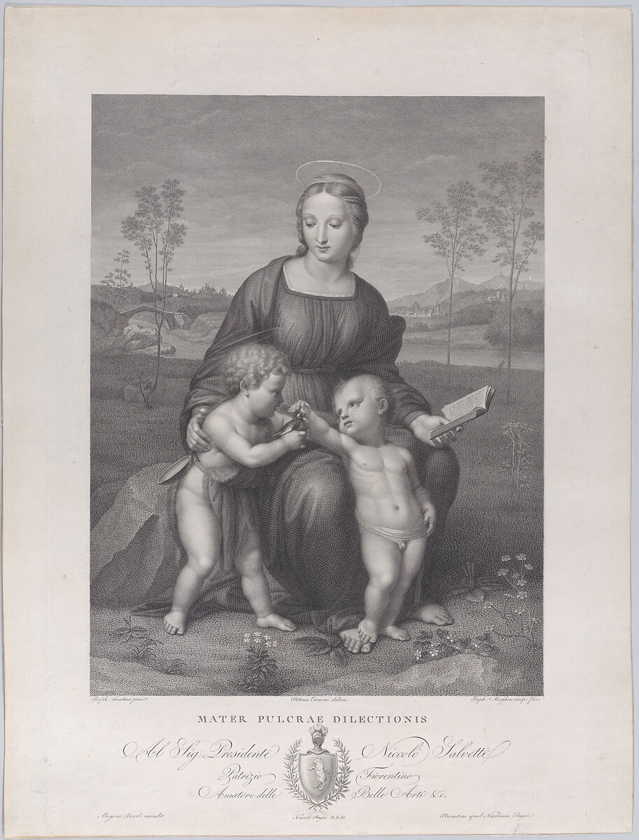 Madonna del Cardellino, Raphael Morghen (Italian, Naples 1758–1833 Florence), Engraving; fourth state of four 