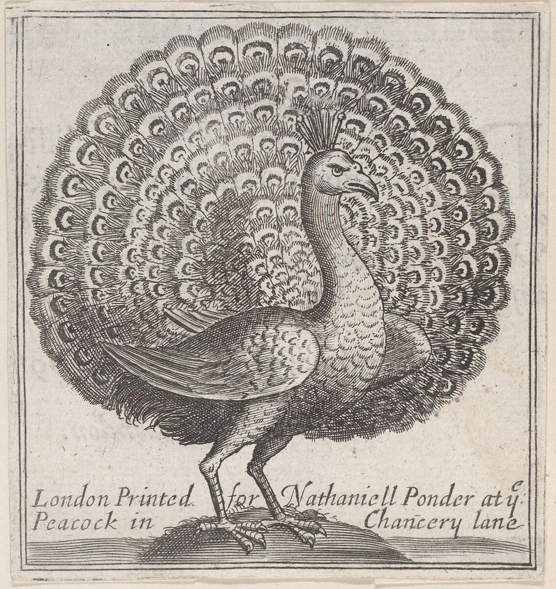 Trade card for Nathaniell Ponder, Bookseller, Anonymous, British, 18th century, Engraving 