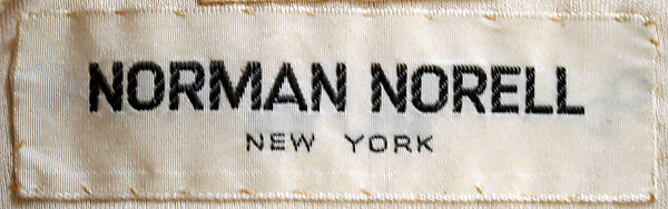 Evening ensemble, Norman Norell (American, Noblesville, Indiana 1900–1972 New York), silk, metal, American