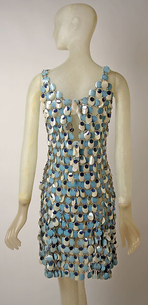 Evening dress, Paco Rabanne (French, born Spain 1934–2023), plastic, metal, French