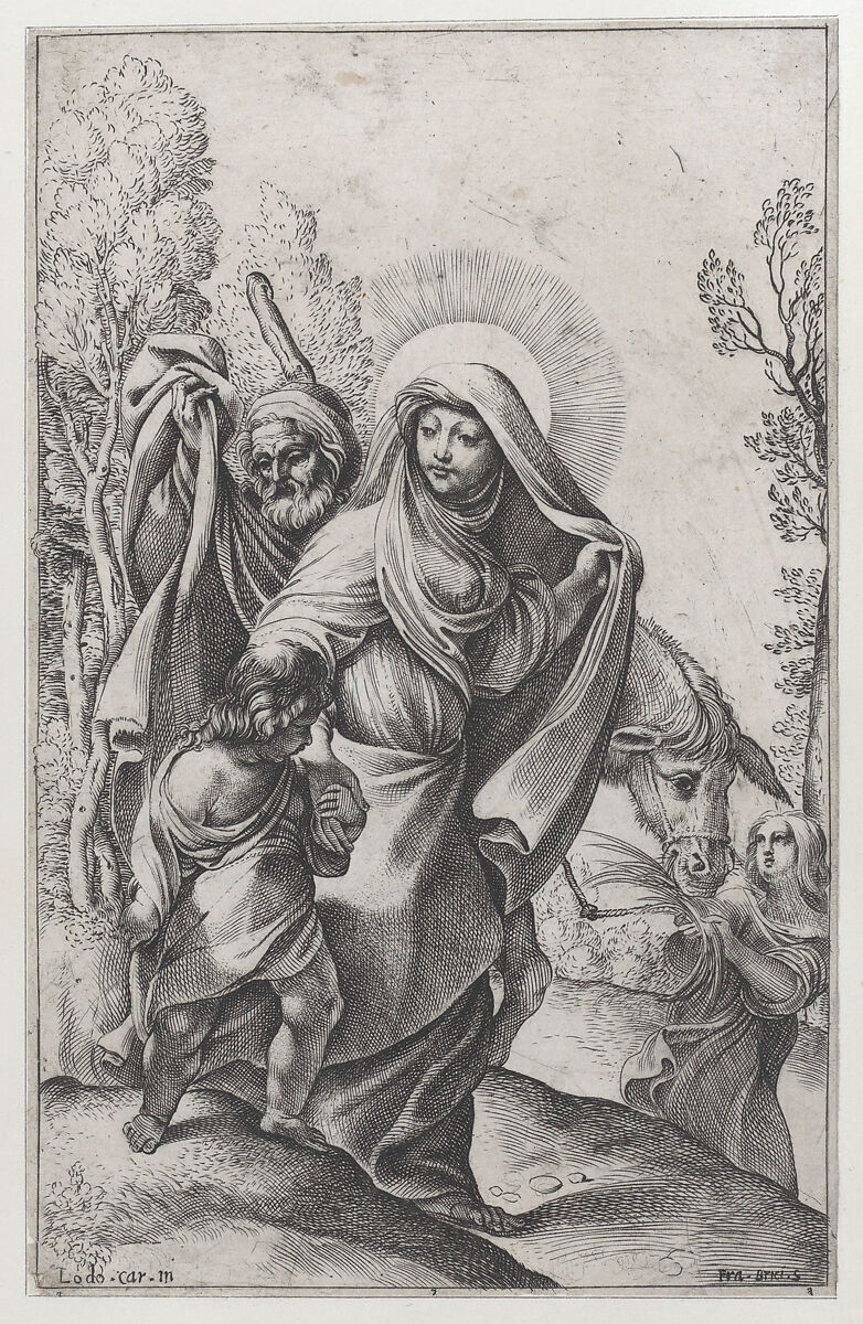 The Return from Egypt, Francesco Brizio (Italian, Bologna ca. 1574–1623 Bologna), Engraving 