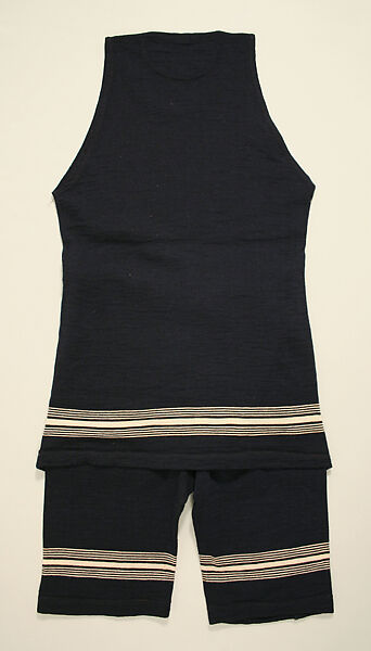 Two-piece bathing suit, wool, American