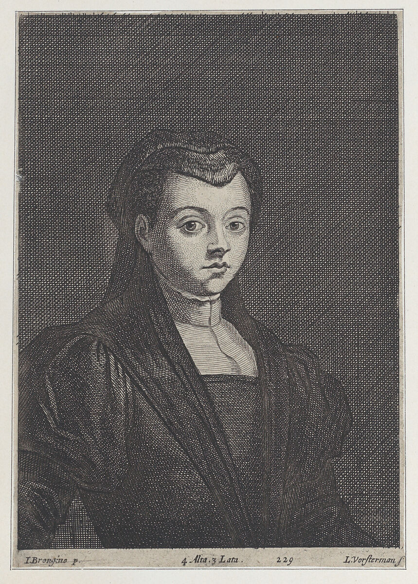 Portrait of a woman in black, with her hair covered by a headdress and a dark veil, Lucas Vorsterman II (Flemish, Antwerp 1624–after 1666 Antwerp), Engraving 