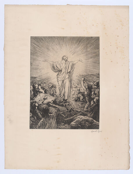 Christ (He who conquered Death), Marcel Roux (French, Bessenay 1878–1922 Chartres), Etching 