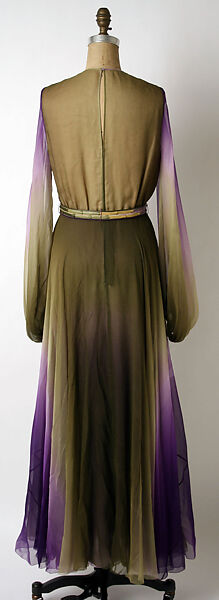 Evening dress, James Galanos (American, Philadelphia, Pennsylvania, 1924–2016 West Hollywood, California), silk, leather, American