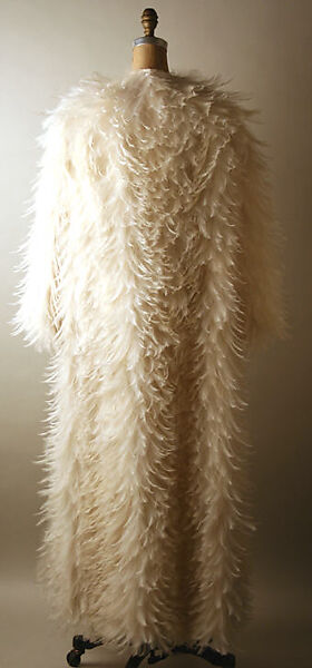 Evening coat, Norman Norell (American, Noblesville, Indiana 1900–1972 New York), silk, turkey feathers, American