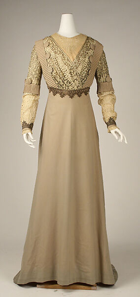 Visiting dress, Jacques Doucet (French, Paris 1853–1929 Paris), wool, cotton, silk, metallic thread, French 