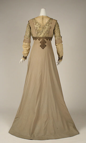 Visiting dress, Jacques Doucet (French, Paris 1853–1929 Paris), wool, cotton, silk, metallic thread, French