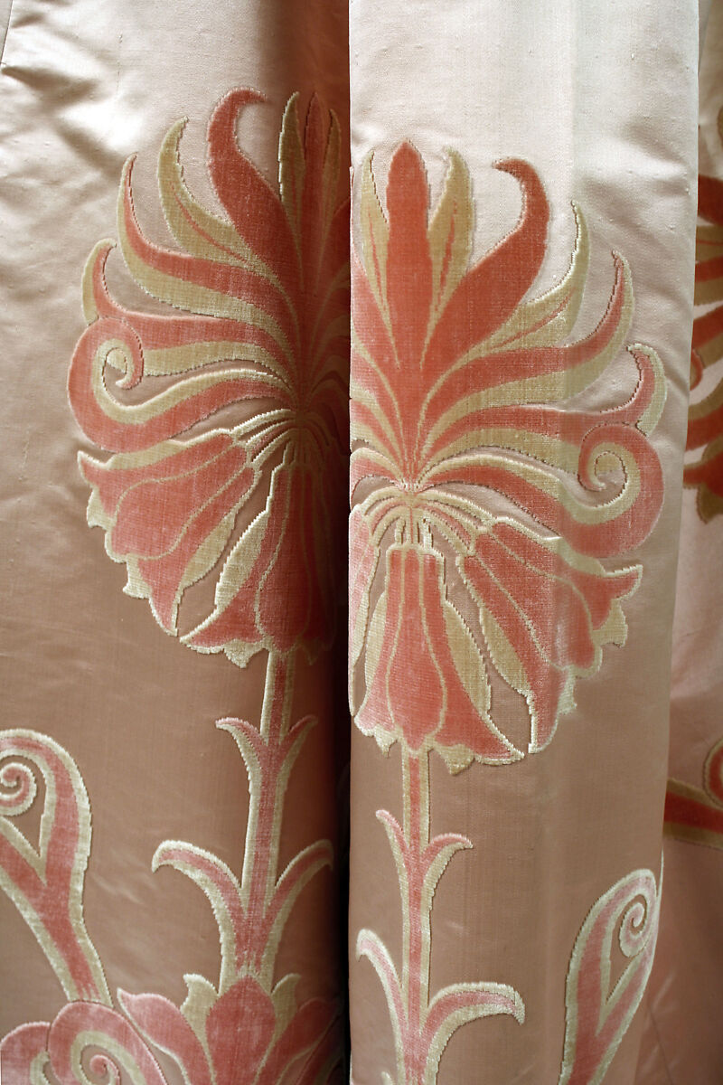 Evening dress, House of Worth (French, 1858–1956), silk, glass, French