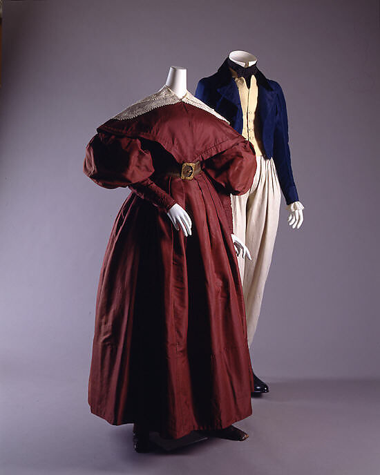 Ensemble, wool, cotton, silk, linen, American