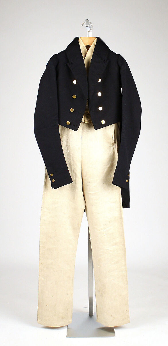 Ensemble, wool, cotton, silk, linen, American