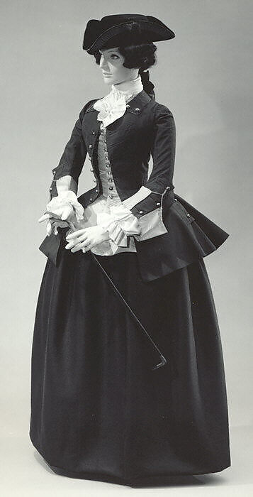 Riding coat, silk, goat hair, British