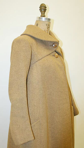 Coat, Charles James (American, born Great Britain, 1906–1978), wool, American