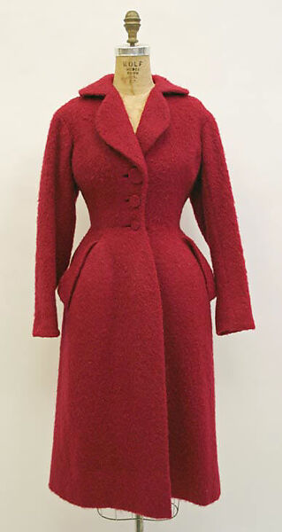 Coat, Charles James (American, born Great Britain, 1906–1978), wool, American 