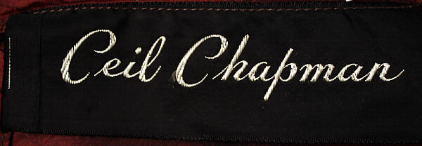 Cocktail dress, Ceil Chapman (American, born 1912), silk, synthetic fiber, American
