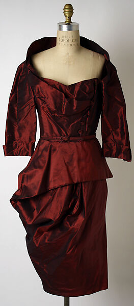 Cocktail dress, Ceil Chapman (American, born 1912), silk, synthetic fiber, American 