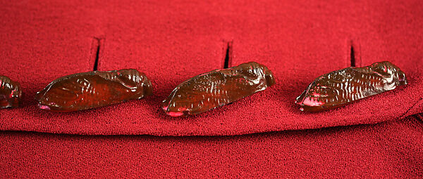 Evening jacket, Schiaparelli (French, founded 1927), rayon, plastic (cellulose nitrate, phenolic resin), French