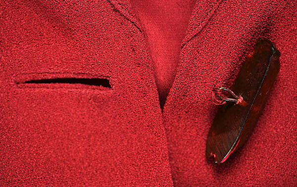 Evening jacket, Schiaparelli (French, founded 1927), rayon, plastic (cellulose nitrate, phenolic resin), French