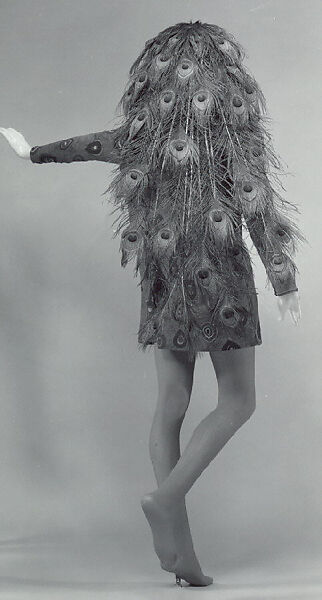 Ensemble, Rudi Gernreich (American (born Austria), Vienna 1922–1985 Los Angeles, California), synthetic fiber, feathers, wool (probably), American