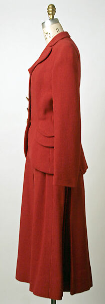 Suit, Elsa Schiaparelli (Italian, 1890–1973), wool, rayon, French