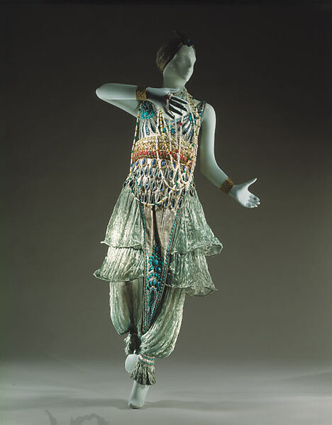 Fancy dress costume, Paul Poiret (French, Paris 1879–1944 Paris), metal, silk, cotton, French