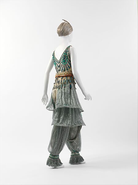Fancy dress costume, Paul Poiret (French, Paris 1879–1944 Paris), metal, silk, cotton, French