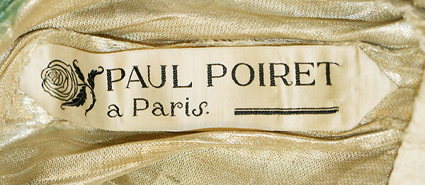 Fancy dress costume, Paul Poiret (French, Paris 1879–1944 Paris), metal, silk, cotton, French