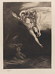 Lucifer Carries Cain up into the Finite Space, from Eight Etchings on Byron's Cain
