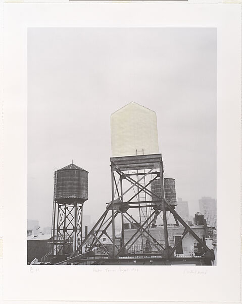 Watertower Project, Rachel Whiteread (British, born 1963), Screenprint with applied acrylic resin and graphite 