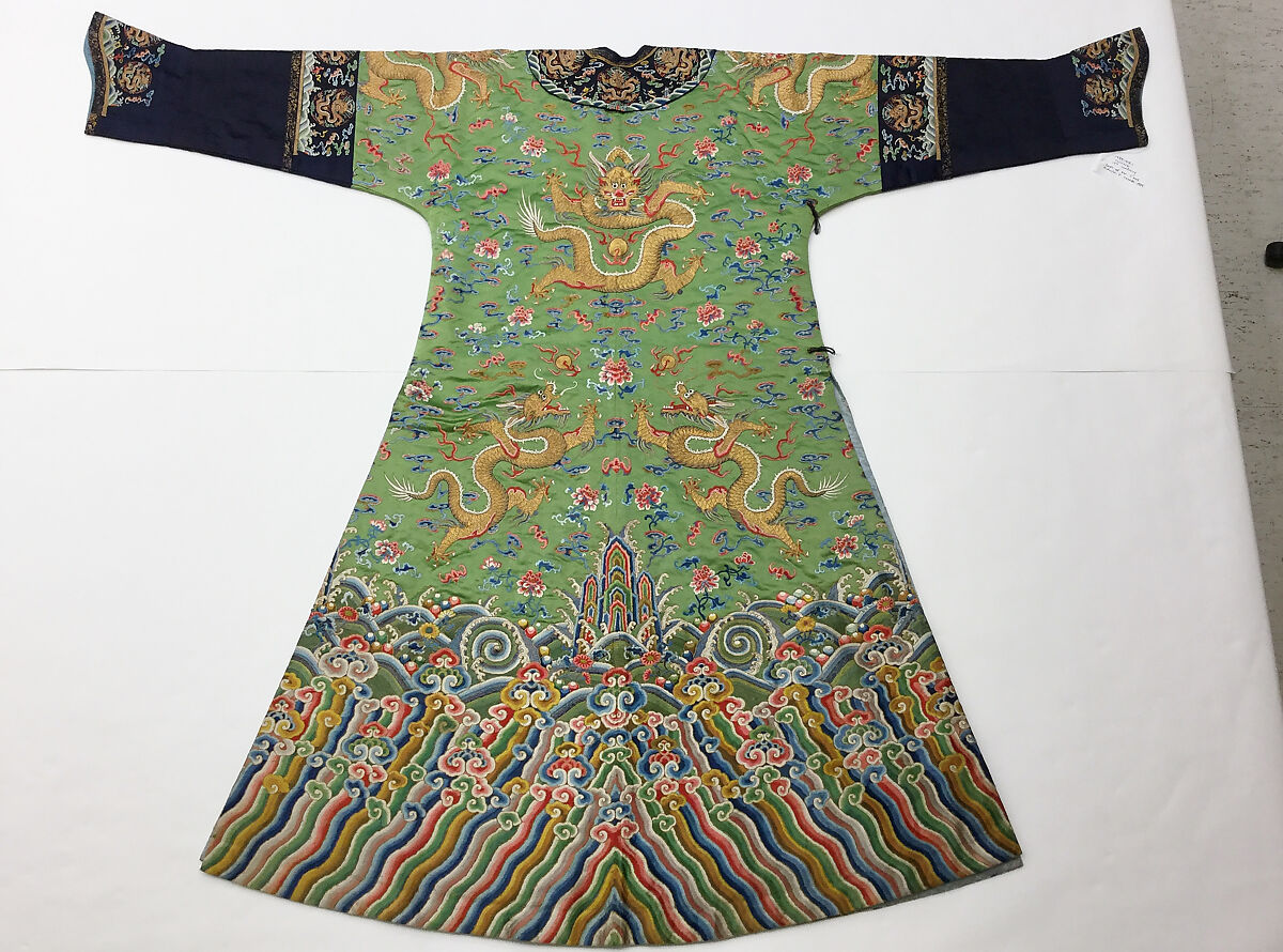 Robe, Silk, metallic thread, China