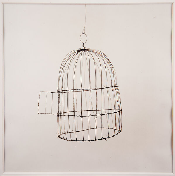 Cage, from the series Pictures of Wire, Vik Muniz (Brazilian, born Sao Paulo, 1961), Gelatin silver print 