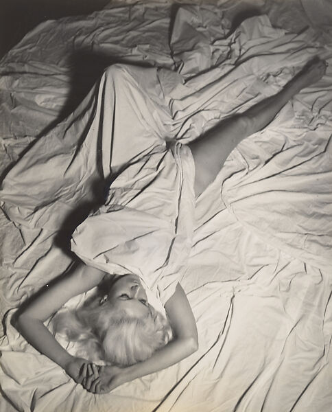 Bunny in Bed Covered by a Sheet, Bunny Yeager (American, 1929–2014), Gelatin silver print 