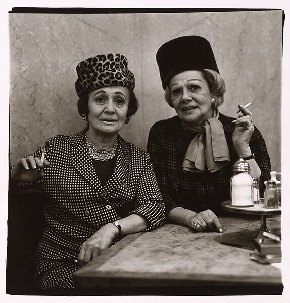 Two ladies at the automat, N.Y.C. 1966, Diane Arbus (American, New York 1923–1971 New York), Gelatin silver print 