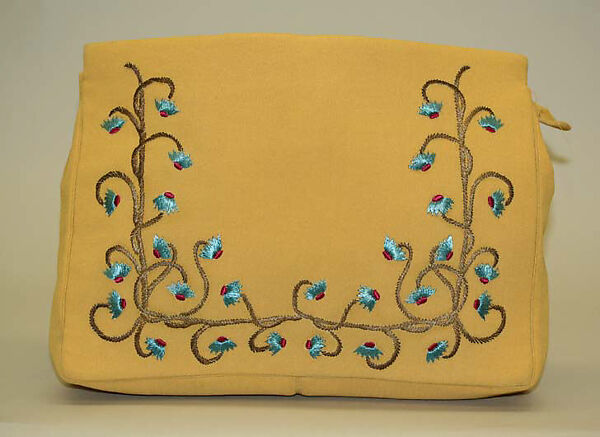 Evening ensemble, Elsa Schiaparelli (Italian, 1890–1973), rayon, silk, metallic thread, metal, plastic, French