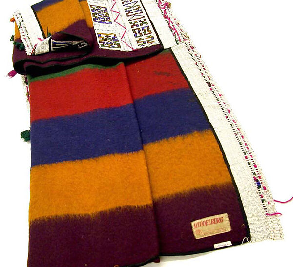 Woman's Cape, Wool, glass beads, brass bells, Ndebele peoples