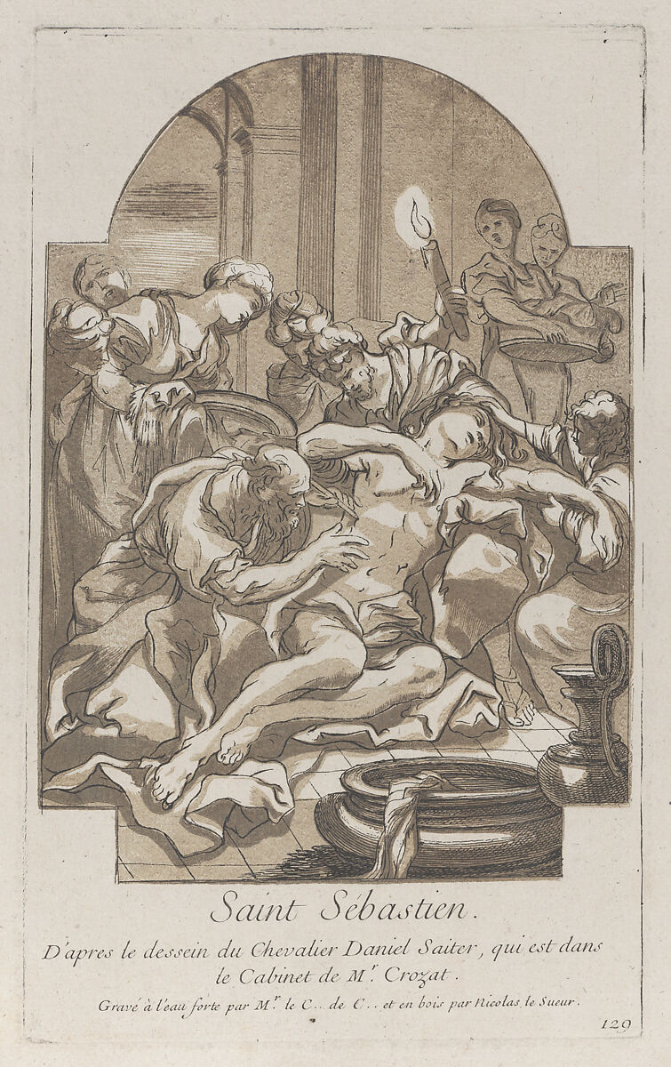 The martyrdom of Saint Sebastian, Anne Claude Philippe de Tubières, comte de Caylus (French, Paris 1692–1765 Paris), Etching and aquatint 