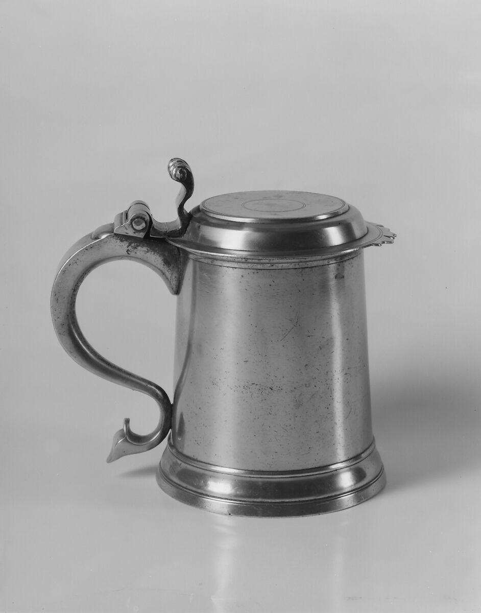 Tankard, Frederick Bassett (1740–1800), Pewter, American