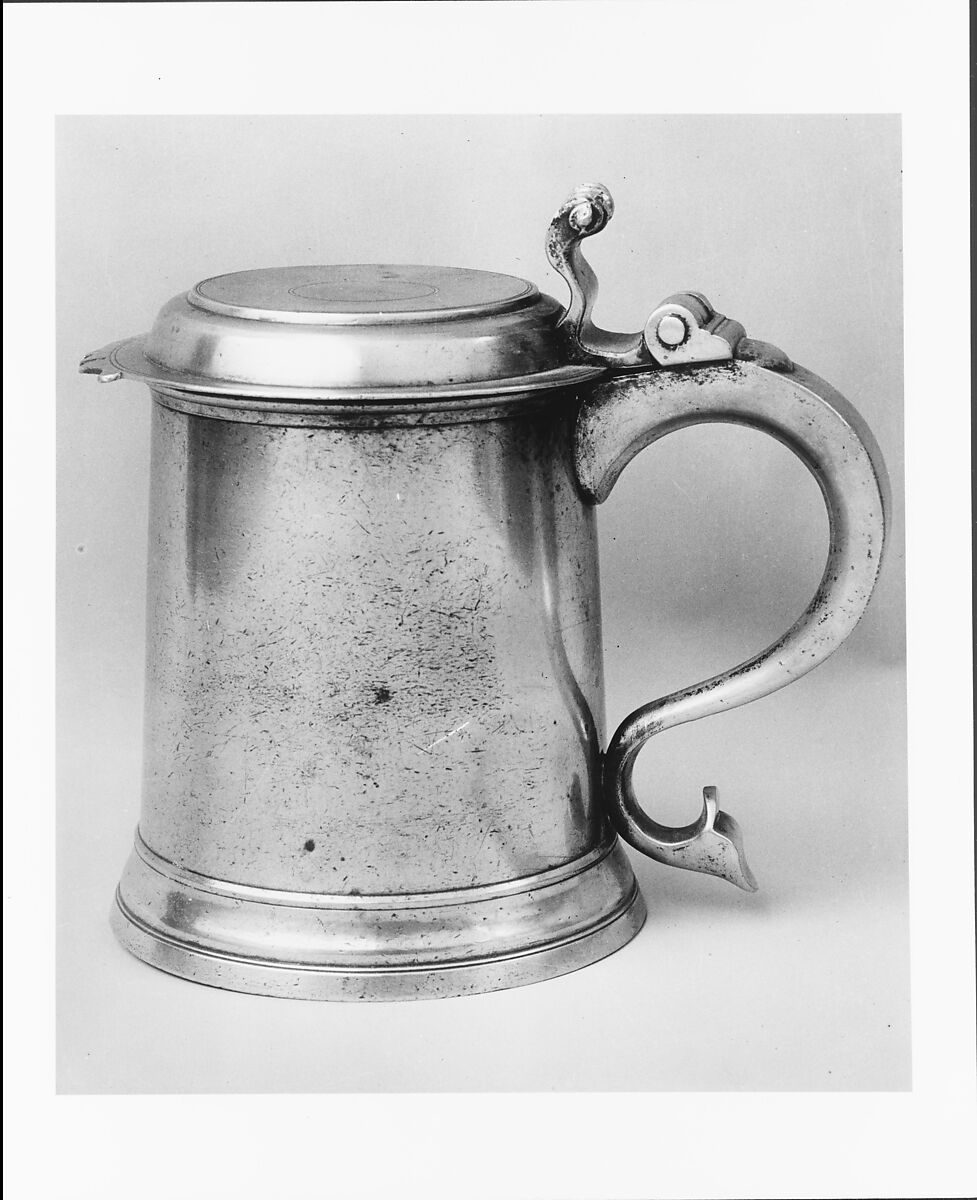 Tankard, Frederick Bassett (1740–1800), Pewter, American 