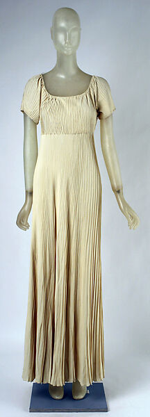 Evening dress, House of Vionnet (French, active 1912–14; 1918–39), silk, rayon, French 