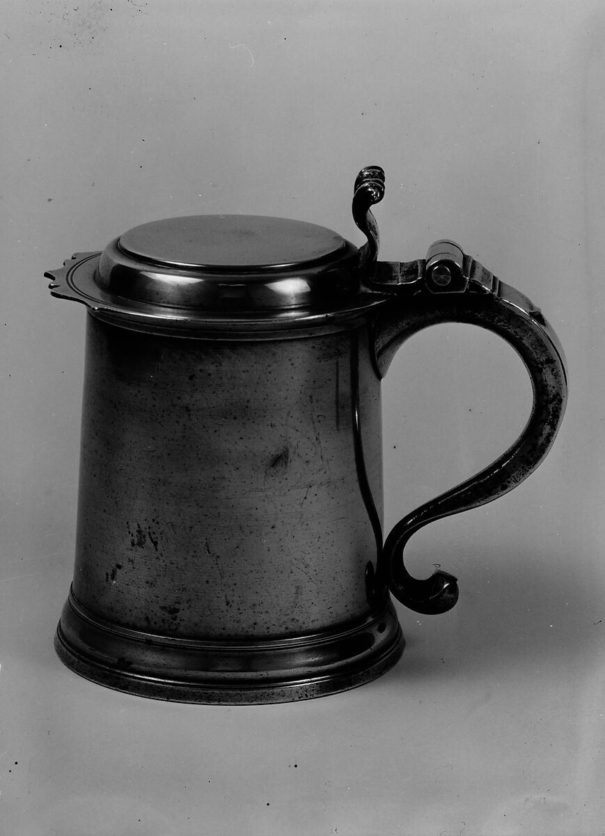 Tankard, Frederick Bassett (1740–1800), Pewter, American 