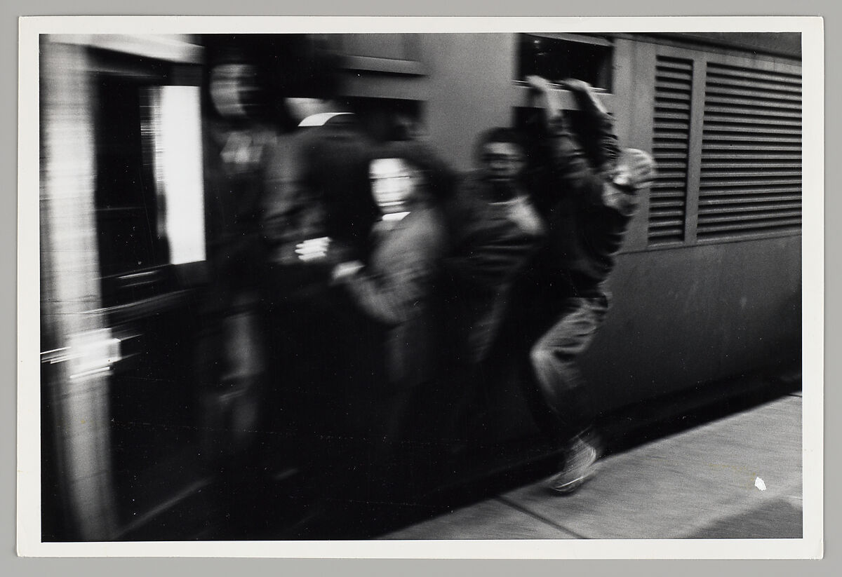 [Riders on a Moving Train near Johannesburg, South Africa], Ernest Cole (South African, Pretoria 1940–1990 New York), Gelatin silver print 