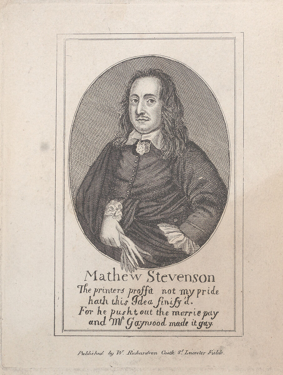 Portrait of Mathew Stevenson, William Richardson (British, active 1778–1812), Engraving 